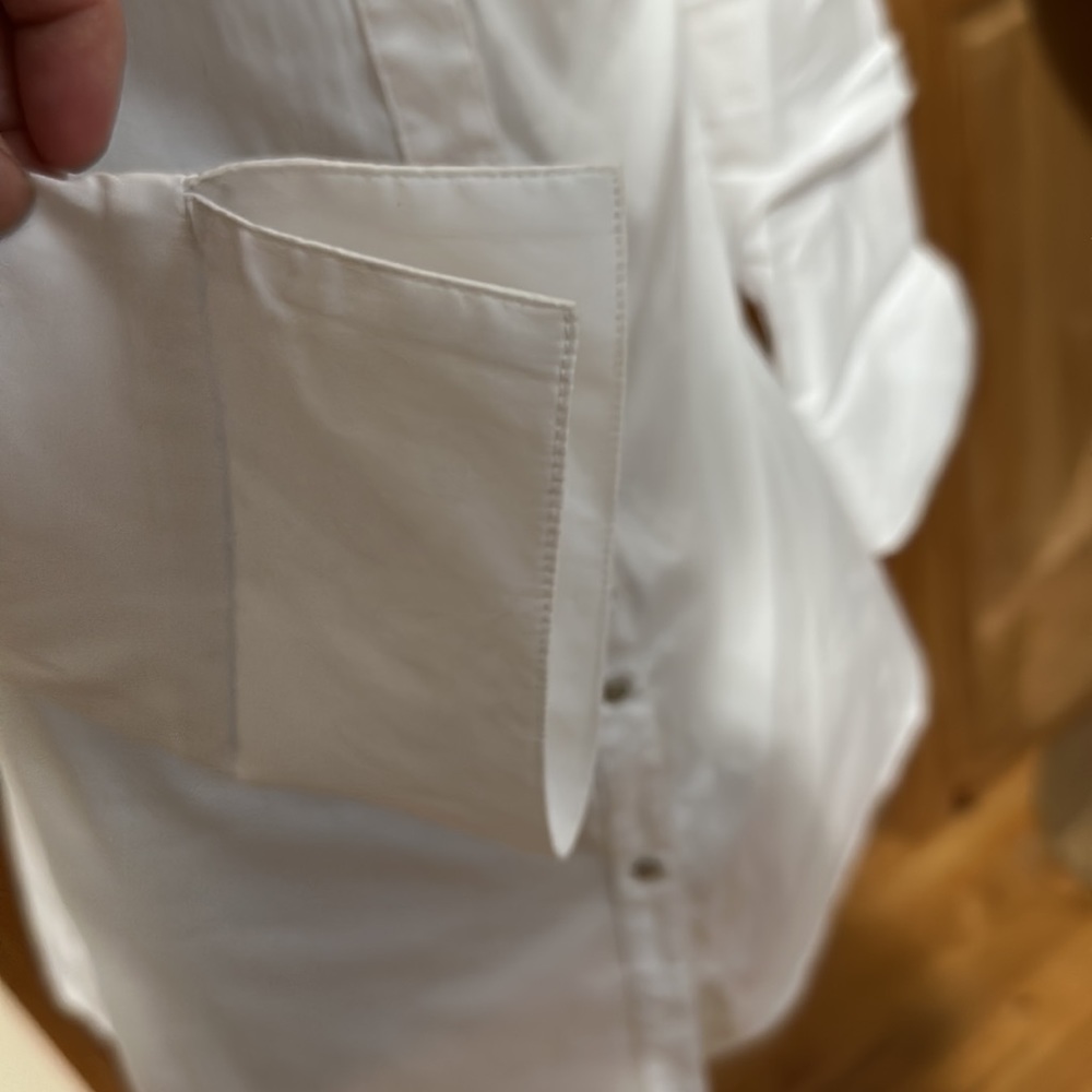 Bailey 44 White Fitted Button Down Blouse Xs Neve… - image 6